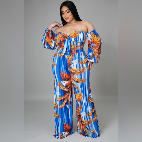 Summer Ready Jumpsuit Good Times USA Sz 1X - Picture 4 of 6